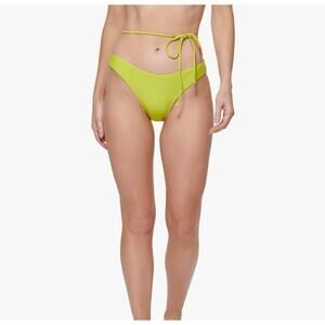 Tommy Hilfiger Bright Chartruese Green Cheeky High Leg Bikini Bottom Large NWT